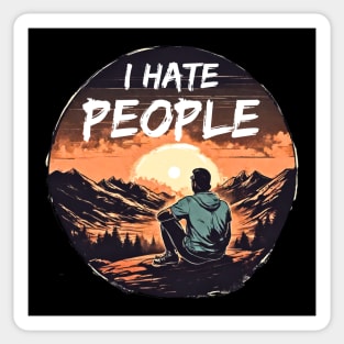 I-hate-people Sticker
